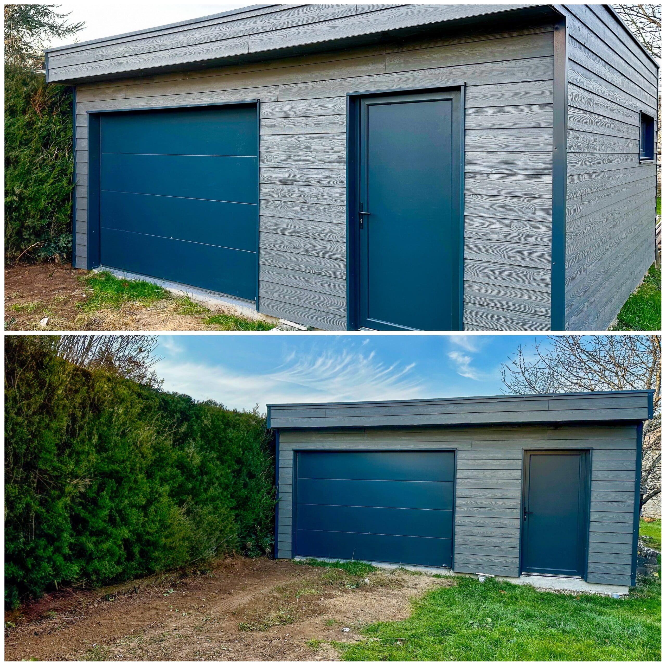 garage-ossature-bois-bardage-cedral Garage en ossature bois avec bardage Cedral